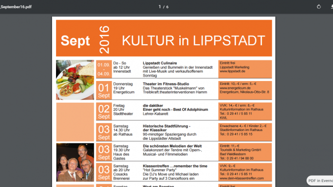 Kulturkalender Lippstadt