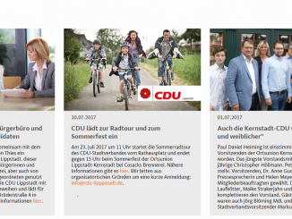 Screenshot CDU Online Seite Lippstadt