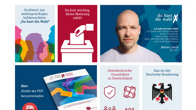 mehrsprachigen Webseite Seite zur Bundestagswahl 2017